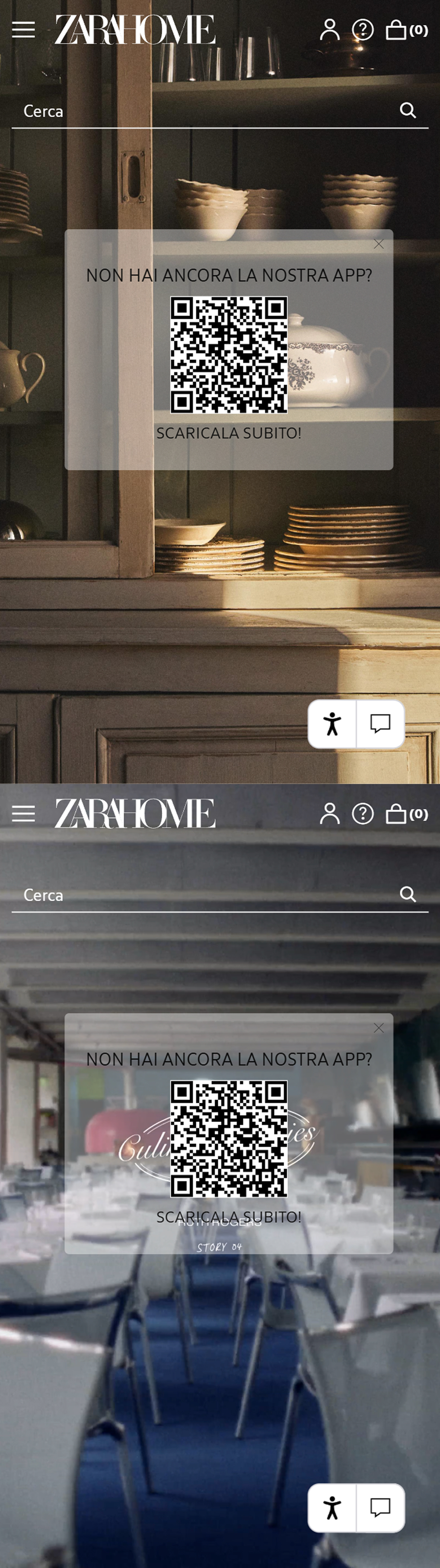 Homepage prototype – mobile